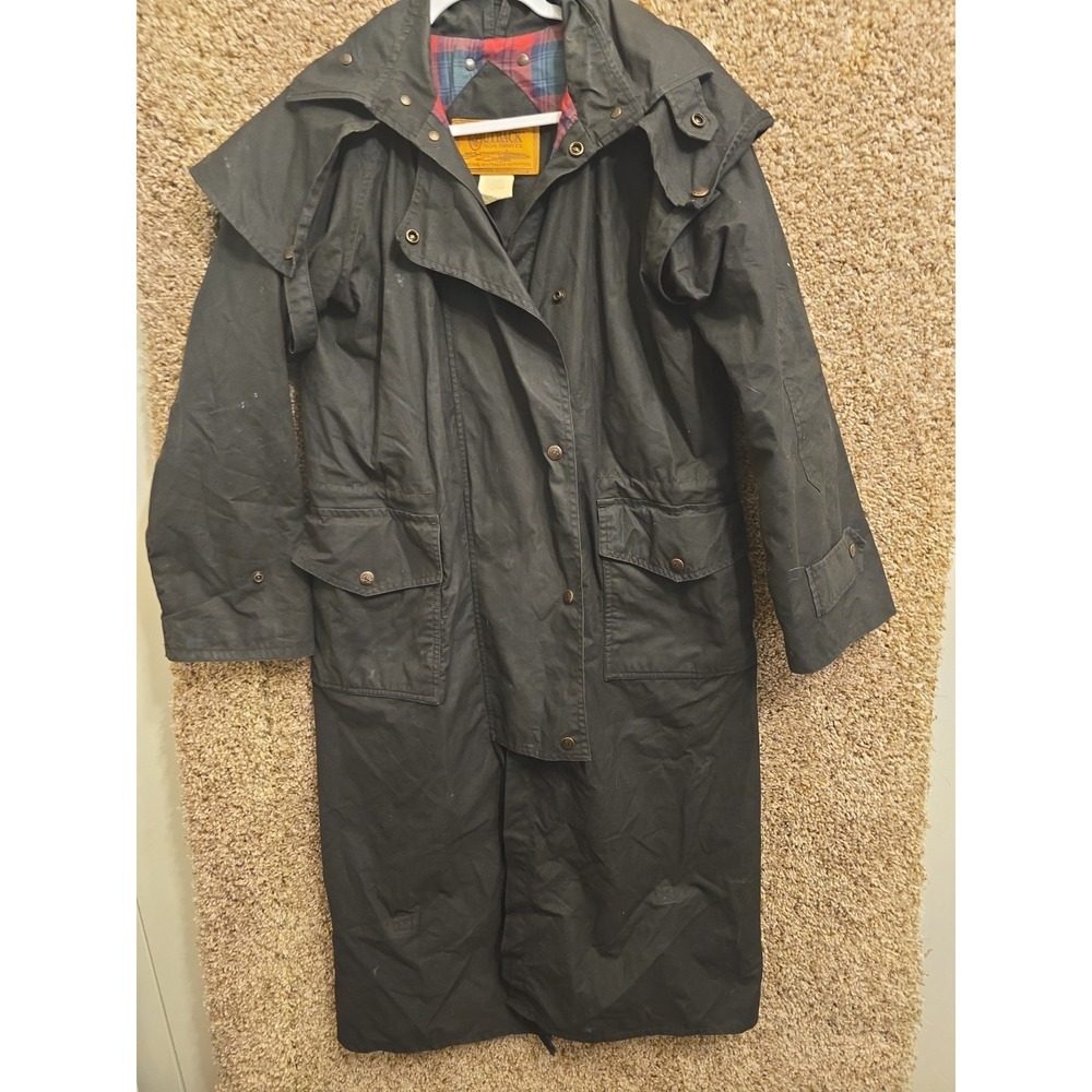 AUSTRALIAN OUTBACK Outfitters Genuine Duster Coat Jacket Mens Size XS Oilskins